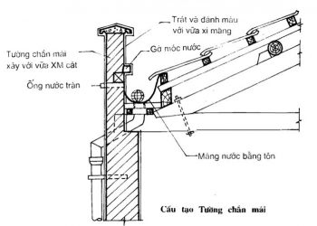 CẤU TẠO SÊ NÔ THOÁT NƯỚC MÁI NHÀ DÂN DỤNG