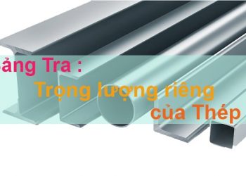 Bảng tra khối lượng riêng trọng lượng riêng của thép