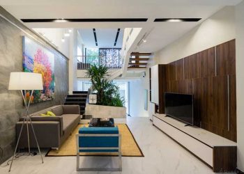 Tư vấn thiết kế nhà ống lệch tầng 4x18