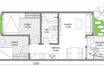 Thiết kế nhà cấp 4 sang trọng diện tích 60m2 cho cặp vợ chồng trẻ
