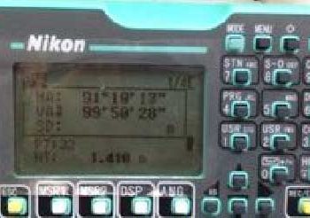 Bố trí điểm ra thực địa trên máy toàn đạc nikon