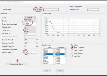 Khai báo tải trọng động đất trong etabs