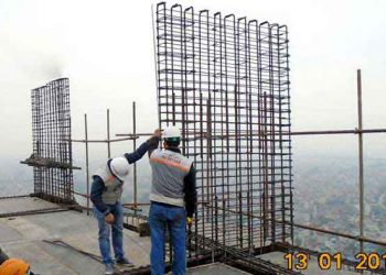 Nghiệm thu cốt thép kiểm tra chiều cao cốt thép cột vách