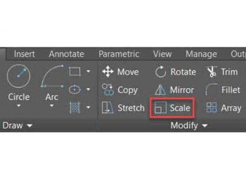 Sử dụng lệnh scale trong autocad