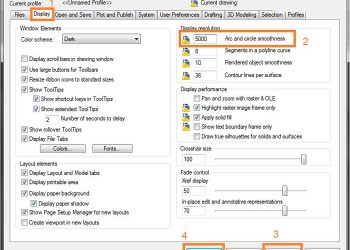 Tăng độ mịn nét vẽ trong autocad