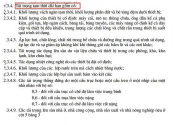 Tải trọng trong tính toán kết cấu xây dựng