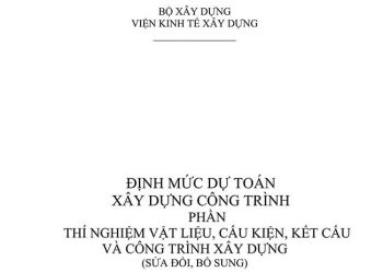 Ebook định mức dự toán xây dựng công trình