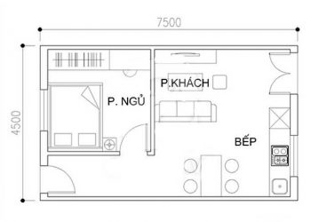 Tư vấn thiết kế nhà cấp 4 diện tích 34m2
