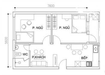 Tư vấn cải tạo lại căn hộ chung cư cũ dt 42m2