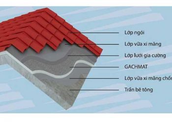 Cấu tạo của mái bê tông dán ngói