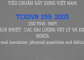 Tiêu chuẩn xây dựng 299-2003 cách nhiệt đại lượng vật lý định nghĩa